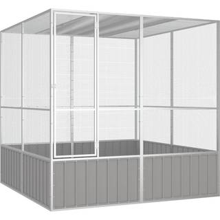 fuglebur 213,5x217,5x211,5 cm galvaniseret stål grå