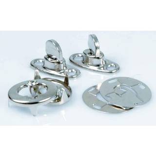 Kalechevridere med øjer, forkromet messing, 6 mm, 5-pack