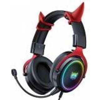 Onikuma X10 Devil Over-Ear Gaming-hovedtelefoner - sort / rød