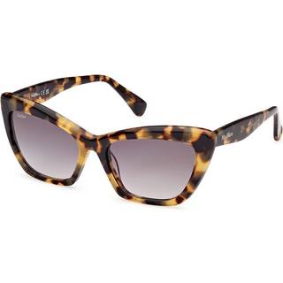 Max Mara Kvinde MM0063 LOGO14 55B Solbriller Acetat Havana Grå Cat Eye Normal Skygge