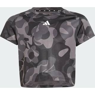 Essentials AEROREADY Seasonal Print Crop Kids T-shirt - Black / Carbon / Grey Six / Grey Five - 140