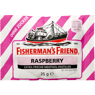 Fishermans Friend Hindbær u/sukker 25 g.