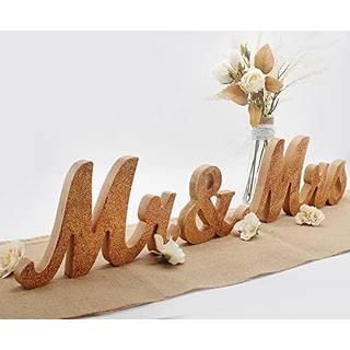 Hr. & Mrs tegn til bryllupsbord stort hr