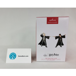 Hallmark keepsake plastik julepynt 2022 Harry Potter and the Chamber of Secrets 20 -års jubilæum The Dueling Club Set på 2