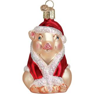 Old World Christmas Ornaments: Pigs Glass bl?st ornamenter til juletr? jul skinke