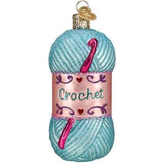 Old World Christmas Crochet Glass bl?st ornamenter til juletr?