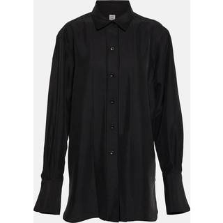 Toteme Oversized silk shirt - black - XS