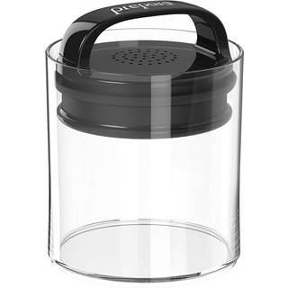 Prepara Evak Fresh Saver Small-Short Airless Canister med sort h?ndtag 0,5 kvart Clear