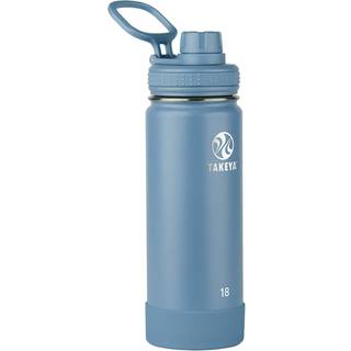 Takeya Actives 18 oz vakuum isoleret rustfrit st?l vandflaske med tud l?g premium kvalitet bluestone