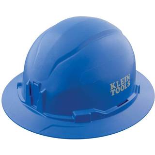 Klein Tools 60249 Hard Hat Non-Vented Full Brim Style Padded Self-Wicking Odor-Resistent Sweatband Testet op til 20 kV bl?