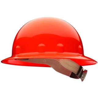 Honeywell Home Fiber-Metal af Honeywell Superereight Thermoplastic Full Brim Hard Hat With 8-Point Ratchet Suspension Orange