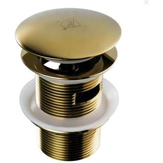 Kingston Brass Vtdeshoepb Trimscape Toe-Touch Tub Overl?b 1-1/2 """" Tr?det dr?n poleret messing