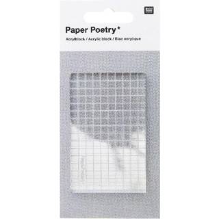 Paper Poetry Acryl-Stempelblock transparent 5x7cm - Transparent