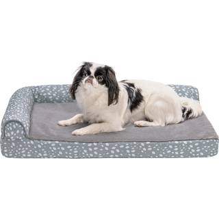 Furhaven ortop?disk hundeseng til mellemstore/ sm? hunde m/ aftagelige bolstre og vaskbart d?kning til hunde op til 35 kg - plys og mandelprint L