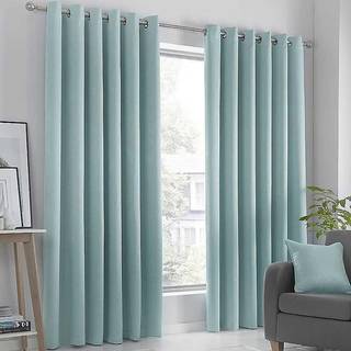 Fusion Fusion Blue Strata Dimout Room Darkening Eyelet Curtains