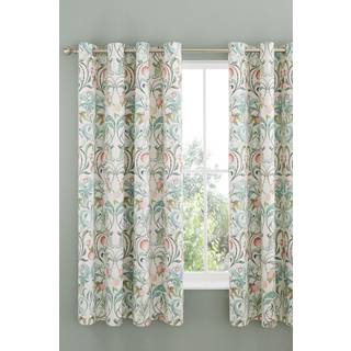 Catherine Lansfield Catherine Lansfield Natural Clarence Floral Lined Eyelet Eyelet Curtains