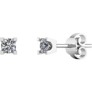 14 Karat Hvidguld Øreringe fra Smykkekæden med Brillanter 0,40 Carat TW/SI