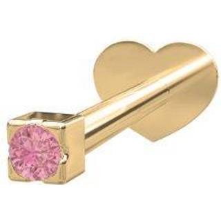 Labret Pierce52 14 Karat Guld Ørering fra Nordahl Andersen med Pink Topaz