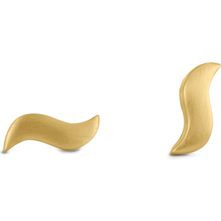 byBiehl Wave Stud Forgyldt Sølv Øreringe 4-4024-GP