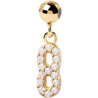 PDPaola CH01-002-U Charm-Anhänger Ziffer 8 vergoldet