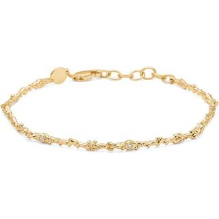 Studio Z Silica armbånd i forgyldt sølv med cubic zirkonia