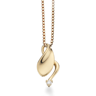Scrouples 14 Karat Guld Vedhæng med Brillant 0,03 Carat W/SI