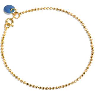 Enamel Ball Chain Cornflower Forgyldt Sølv Armbånd med Emalje