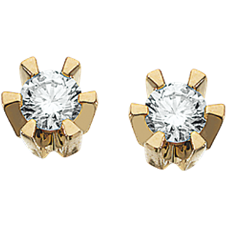 Prinsesse Ørestikker i 14kt. guld m. i alt 0,06ct. diamanter