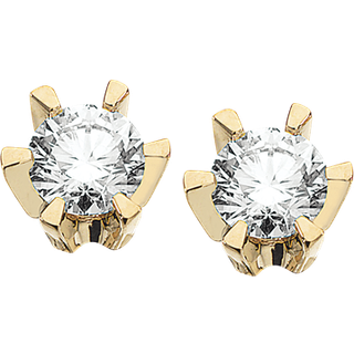 Prinsesse Ørestikker i 14kt. guld m. i alt 0,42ct. diamanter
