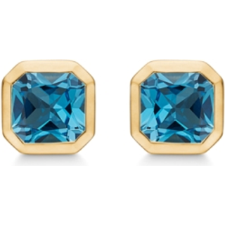 Mads Z - Darling øreringe i 14 kt guld m. London Blue Topas
