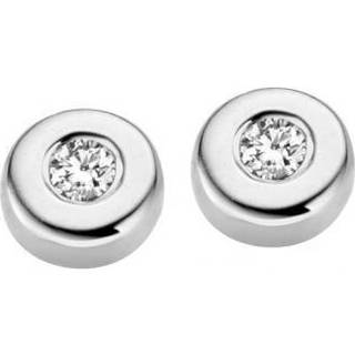 Spirit Icons Belle 14 Karat Hvidguld Ørestikker med Diamanter 0,02 Carat W/VS