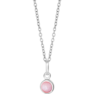 Nordahl Andersen Sterling Sølv Børnehalskæde med Pink Perlemor