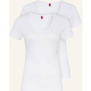 Pakke med to T-shirts i bomuld med stræk og logo