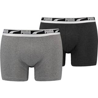 Puma 2-pak Men Multi Logo Boxer - Grey/Darkgrey - Large