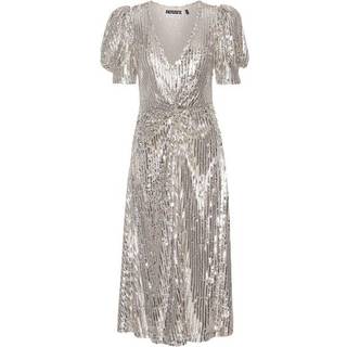 Rotate Sierina sequined midi dress - silver - XS