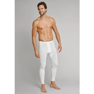 Schiesser Herren Lange Unterhose weiß Reine Baumwolle unifarben