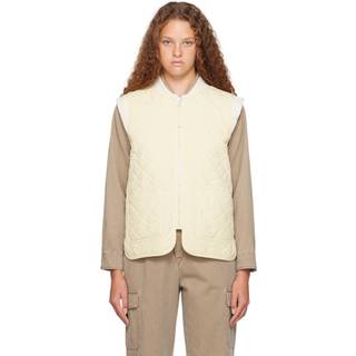 A.P.C. Emilie quilted vest - white - XS