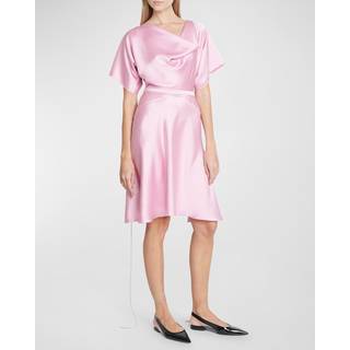 Victoria Beckham Draped satin minidress - pink - L