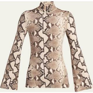 Stella McCartney Snake-print turtleneck top - multicoloured - XS