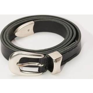 Our Legacy Leather belt - black - 100CM