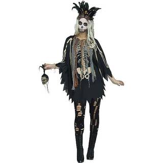 Voodoo Skelett Kostüm-Poncho