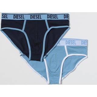 Diesel 2-Pack Contrast Cotton Briefs - Navy - Sky Blue
