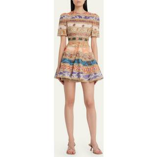 Zimmermann Devi Spliced printed minidress - multicoloured - XXS