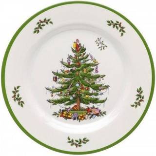 Spode juletr? melamin s?t med 4 middagsplader