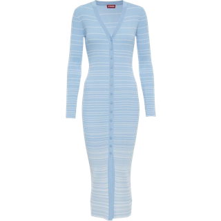 Staud Shoko cardigan midi dress - blue - L