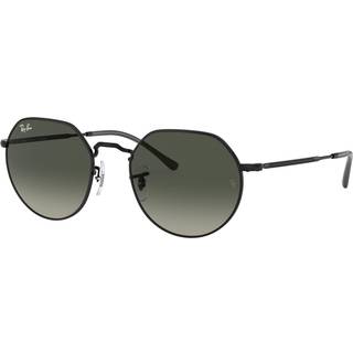 Ray - Ban Unisex RB3565 JACK 002/71 Solbriller Metal Sort Grå Geometrisk Normal Skygge