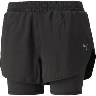 Puma Run Favorite Woven 2in1 3in Running Shorts Women - Black, Size 8 - black