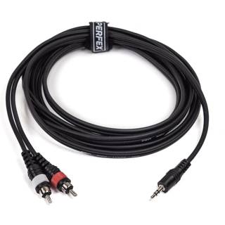 Perfex Minijack til 2x RCA Phono Adapterkabel (3m)