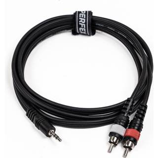 Perfex Minijack til 2 x RCA Phono Adapterkabel (1,5m)
