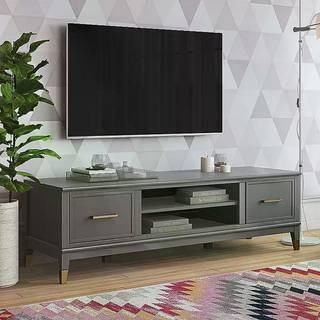 TV-Stand med 2 skuffer i MDF Hvid